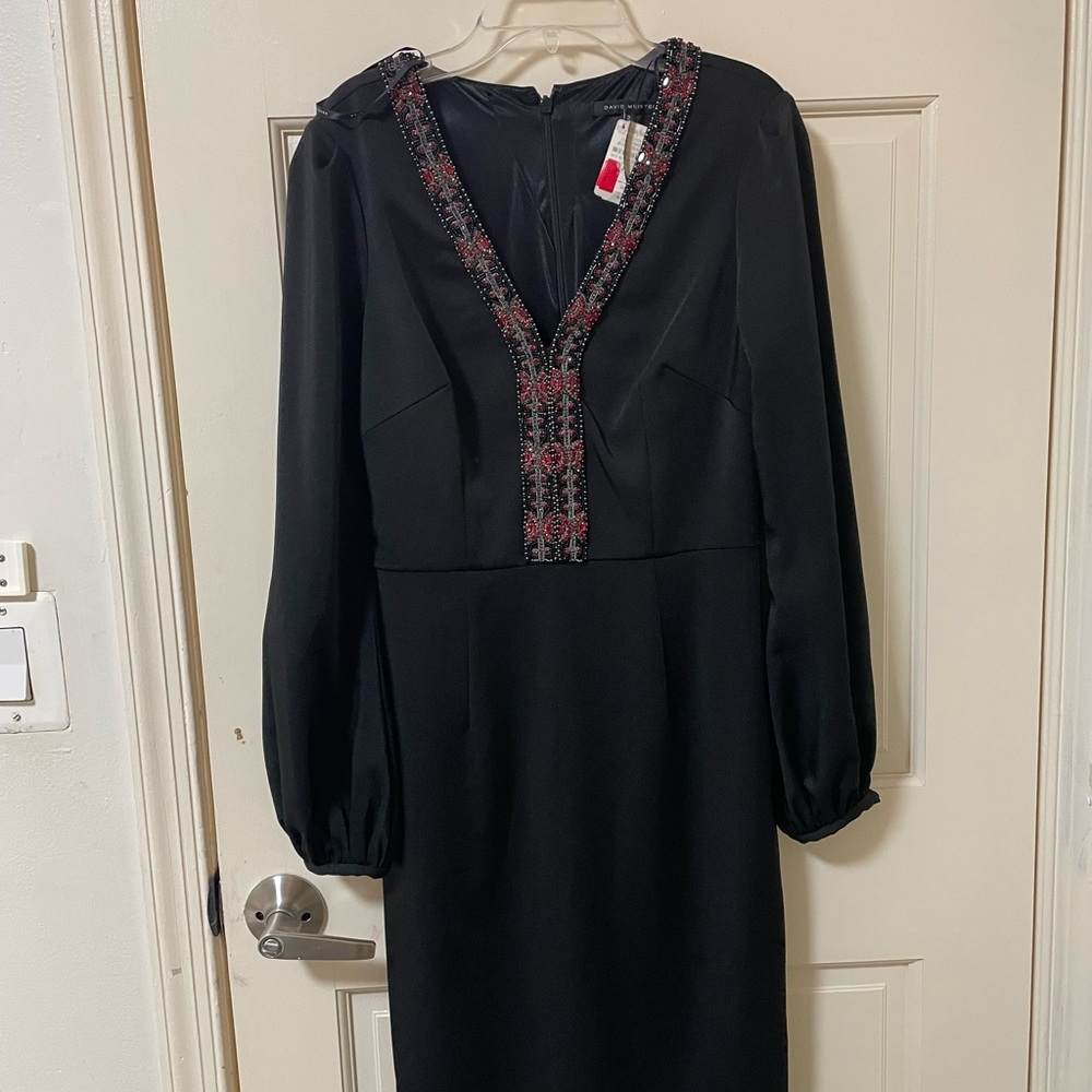 Neiman Marcus Black Midi Dress with Timeless Elegance
